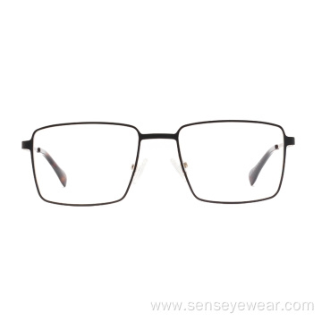 Luxury Design Mens Square Metal Optical Frames Eyeglass